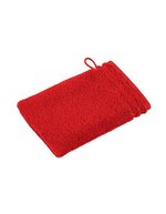 Vossen Calypso Waschhandschuh mit Bordüre, Flanell 22 x 16 cm, XF209W – Purpur
