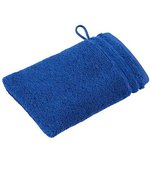 Vossen Calypso Waschhandschuh mit Bordüre, Flanell 22 x 16 cm, XF209W – Reflexblue