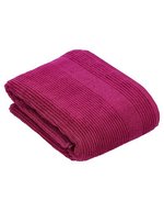 Vossen Tomorrow Streifenstruktur Badetuch 100x150 cm – Cranberry