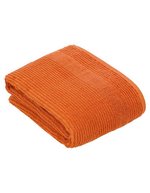 Vossen Tomorrow Streifenstruktur Badetuch 100x150 cm – Electric Orange