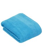 Vossen Tomorrow drap de bain à structure rayée 100x150 cm, White 100 x 150 cm, XF360B – Bleu glace