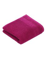 Vossen Handtuch 50x100 cm, Streifenstruktur – Cranberry