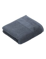 Vossen Handtuch 50x100 cm, Streifenstruktur – Dark Grey