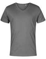 X.O by Promodoro V-Ausschnitt Kurzarm T-Shirt Baumwolle, Azur Blue S, XO1425 – Steel Grey (Solid)