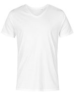 X.O by Promodoro V-Ausschnitt Kurzarm T-Shirt Baumwolle, Azur Blue S, XO1425 – White