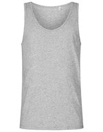X.O by Promodoro Ärmelloses Herren Tanktop aus Baumwolle – Heather Grey