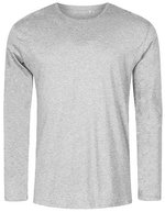 X.O by Promodoro Men´s Roundneck T-Shirt Long Sleeve White XS (XO1465) – Heather Grey