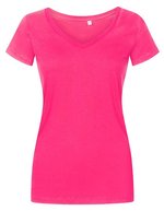 X.O by Promodoro V-Ausschnitt T-Shirt aus Baumwolle für Damen – Bright Rose