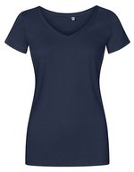 X.O by Promodoro V-Ausschnitt T-Shirt aus Baumwolle für Damen – French Navy