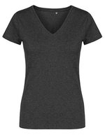 X.O by Promodoro V-Ausschnitt T-Shirt aus Baumwolle für Damen, Azur Blue XS, XO1525 – Heather Black