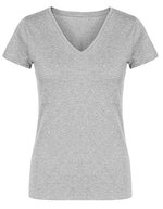 X.O by Promodoro V-Ausschnitt T-Shirt aus Baumwolle für Damen, Azur Blue XS, XO1525 – Heather Grey