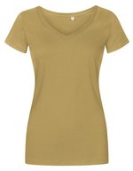 X.O by Promodoro V-Ausschnitt T-Shirt aus Baumwolle für Damen, Azur Blue XS, XO1525 – Olive
