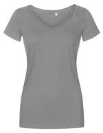 X.O by Promodoro V-Ausschnitt T-Shirt aus Baumwolle für Damen, Azur Blue XS, XO1525 – Steel Grey (Solid)