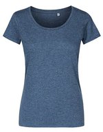 X.O by Promodoro Women´s Deep Scoop T-Shirt Azur Blue XS (XO1545), XO1545 – Heather Navy