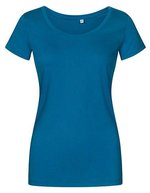 X.O by Promodoro Women´s Deep Scoop T-Shirt Azur Blue XS (XO1545), XO1545 – Petrol