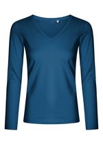 X.O by Promodoro Langarm V-Ausschnitt T-Shirt aus Baumwolle, Black XS, XO1560 – Bild 3