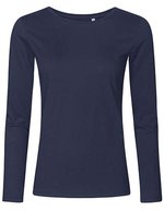 X.O by Promodoro Women´s Roundneck T-Shirt Long Sleeve White XS (XO1565) – French Navy