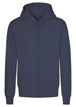 Langarm Zip-Hoodie mit Kängurutaschen – Berry