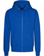 Langarm Zip-Hoodie mit Kängurutaschen – Azur Blue