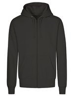 Langarm Zip-Hoodie mit Kängurutaschen – Charcoal
