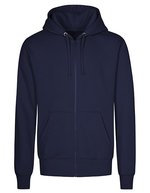 X.O by Promodoro Langarm Zip-Hoodie mit Kängurutaschen, Azur Blue XS, XO1650 – Marine francais