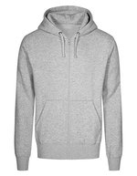 X.O by Promodoro Langarm Zip-Hoodie mit Kängurutaschen, Azur Blue XS, XO1650 – Chine Gris