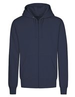 X.O by Promodoro Langarm Zip-Hoodie mit Kängurutaschen, Azur Blue XS, XO1650 – Marine