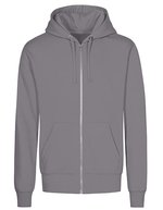 X.O by Promodoro Langarm Zip-Hoodie mit Kängurutaschen, Azur Blue XS, XO1650 – Nouveau Clair Gris