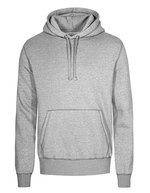 X.O by Promodoro Hoodie mit doppelter Kapuze für Herren, Azur Blue XS, XO1680 – Heather Grey