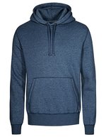 X.O by Promodoro Hoodie mit doppelter Kapuze für Herren, Azur Blue XS, XO1680 – Heather Navy
