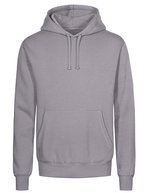 X.O by Promodoro Hoodie mit doppelter Kapuze für Herren, Azur Blue XS, XO1680 – New Light Gray