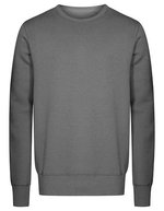X.O by Promodoro Langarm-Sweatshirt mit Molton-Brushed-Qualität, Azur Blue XS, XO1699 – Acier Gris (Uni)