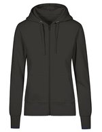 Zip-Hoodie mit tailliertem Schnitt für Damen – Charcoal