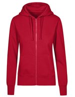 Zip-Hoodie mit tailliertem Schnitt für Damen – Fire Red