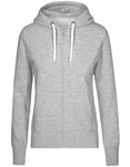 Zip-Hoodie mit tailliertem Schnitt für Damen – Heather Grey