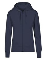X.O by Promodoro Zip-Hoodie mit tailliertem Schnitt für Damen, Azur Blue XS, XO1751 – Blu navy