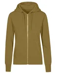 Zip-Hoodie mit tailliertem Schnitt für Damen – Olive