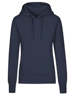 X.O by Promodoro Hoodie mit Doppelkapuze und Taschen für Damen, Azur Blue XS, XO1781 – Navy