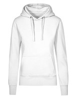 X.O by Promodoro Hoodie mit Doppelkapuze und Taschen für Damen, Azur Blue XS, XO1781 – White