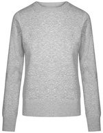 X.O by Promodoro Langarm Sweatshirt mit Elasthanbündchen – Heather Grey