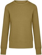 X.O by Promodoro Langarm Sweatshirt mit Elasthanbündchen – Olive