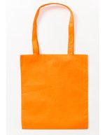 Printwear PP-Tasche mit langen Tragehenkeln, Black ca. 38 x 42 cm, XT015 – Orange (ca. Pantone 021U-HKS 8-10)