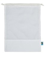 Printwear Fairtrade Bio-Baumwolle Netzbeutel – White
