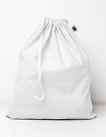 Printwear Fairtrade Bio-Baumwollbeutel mit Zuziehband, Natural 44 x 53 cm, XT1500 – White