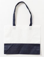Printwear Zweifarbige Polypropylen Einkaufstasche DUO – White/Dark Blue