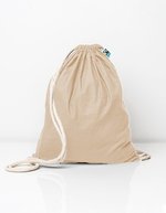 Printwear Fairtrade Gymbag aus 100% Bio-Baumwolle, Natural 38 x 46 cm, XT400 – Naturale