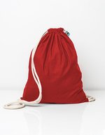 Printwear Fairtrade Gymbag aus 100% Bio-Baumwolle, Natural 38 x 46 cm, XT400 – Rosso (ca. Pantone 200C)