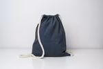 Printwear Recycled Gym Bag with Drawstring, Natural 38 x 46 cm, XT450 – Navy (ca. Pantone 532C)