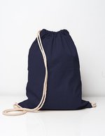 Printwear Recycelter Turnbeutel mit Kordelzug, Natural 38 x 46 cm, XT450 – Blu navy (ca. Pantone 532C)
