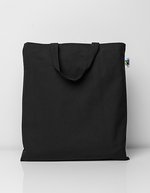 Printwear Fairtrade Baumwolltasche mit kurzen Henkeln – Black